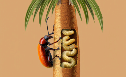 מה אוכלת חדקונית הדקל