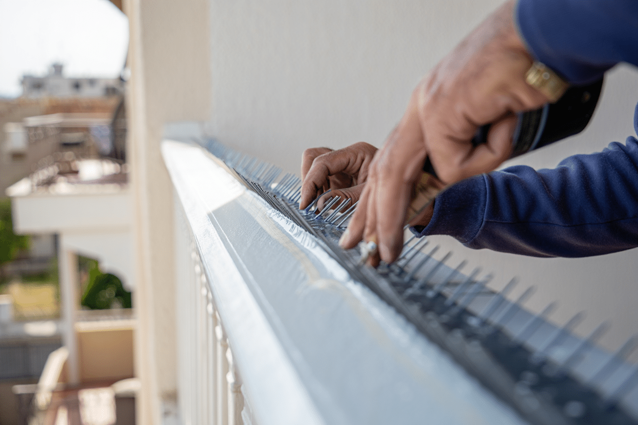 איך מדביקים דוקרנים נגד יונים בצורה נכונה