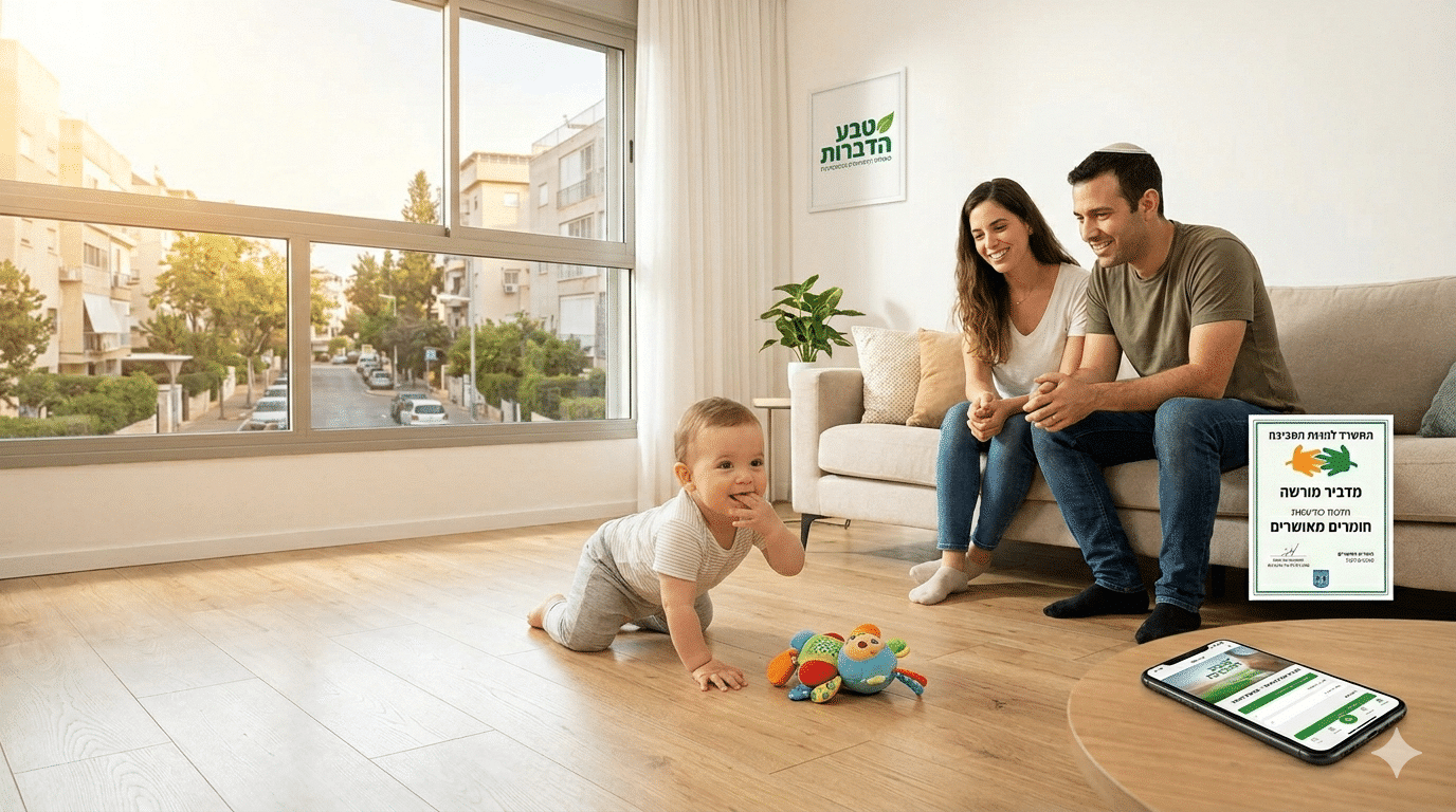 ריסוס עם תינוק בבית